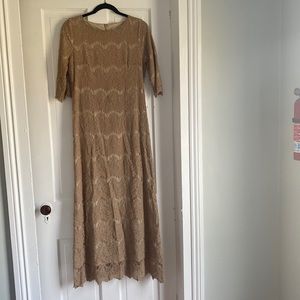 Long Lace Dainty Jewels Dress